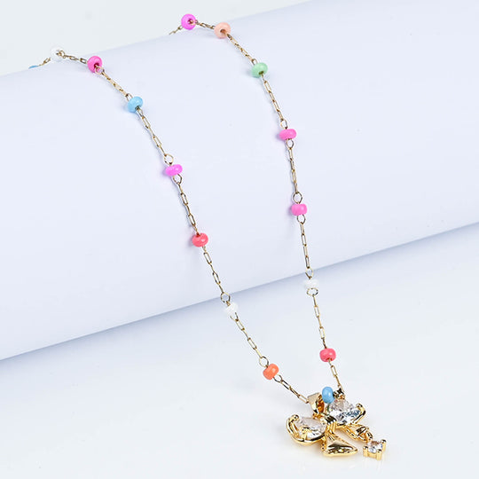 Elegant Multi Beaded Necklace for Girls
