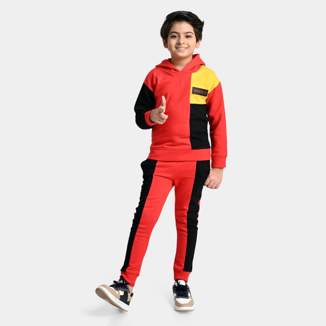 Boys Fleece 2 Piece Suit Skate It-F.Scarlet