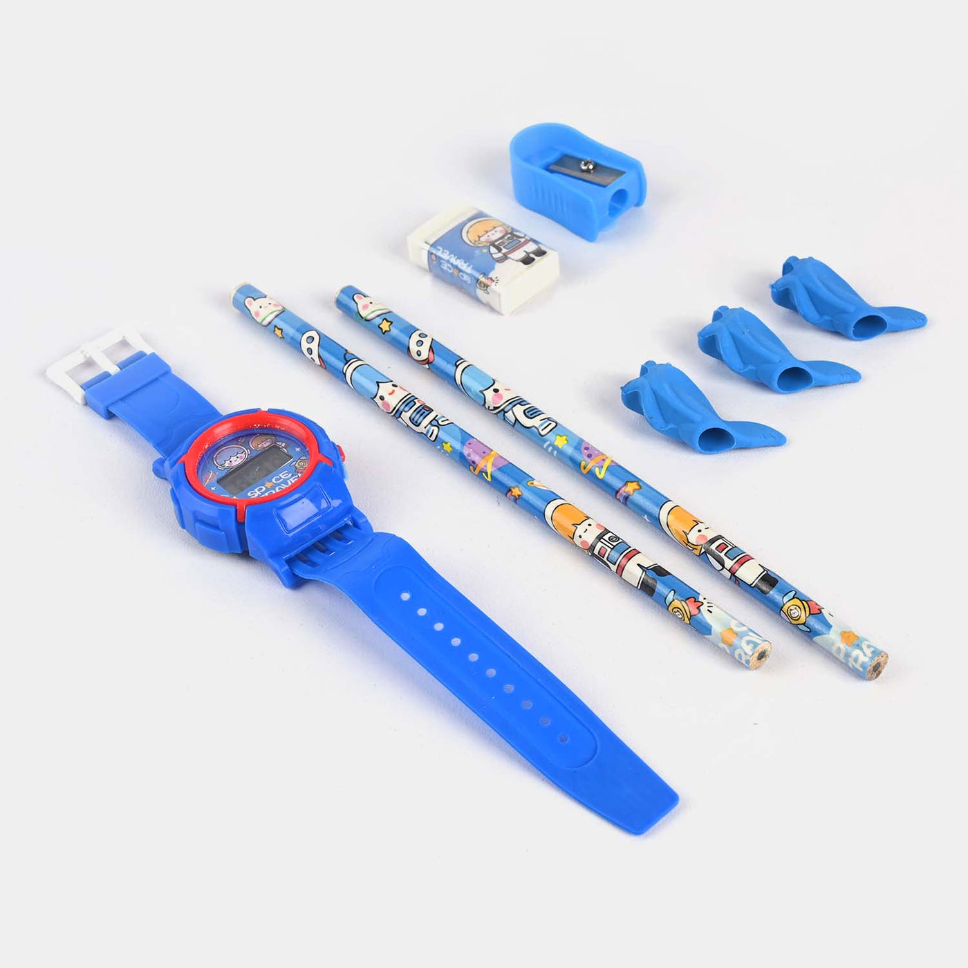 Stationery Set With Wristwatch For Kids