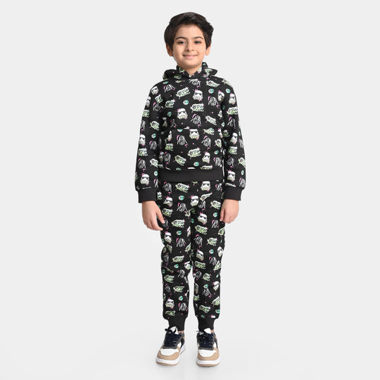 Boys Fleece 2 PCs Suit Star Wars-Jet Black