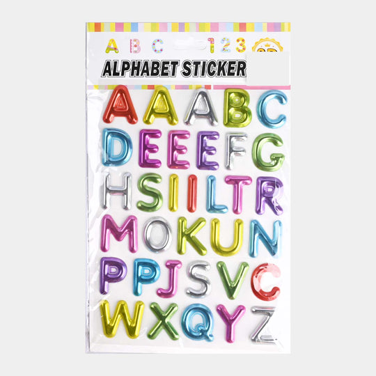 Colorful English Letters 3D Kid's School Sticker