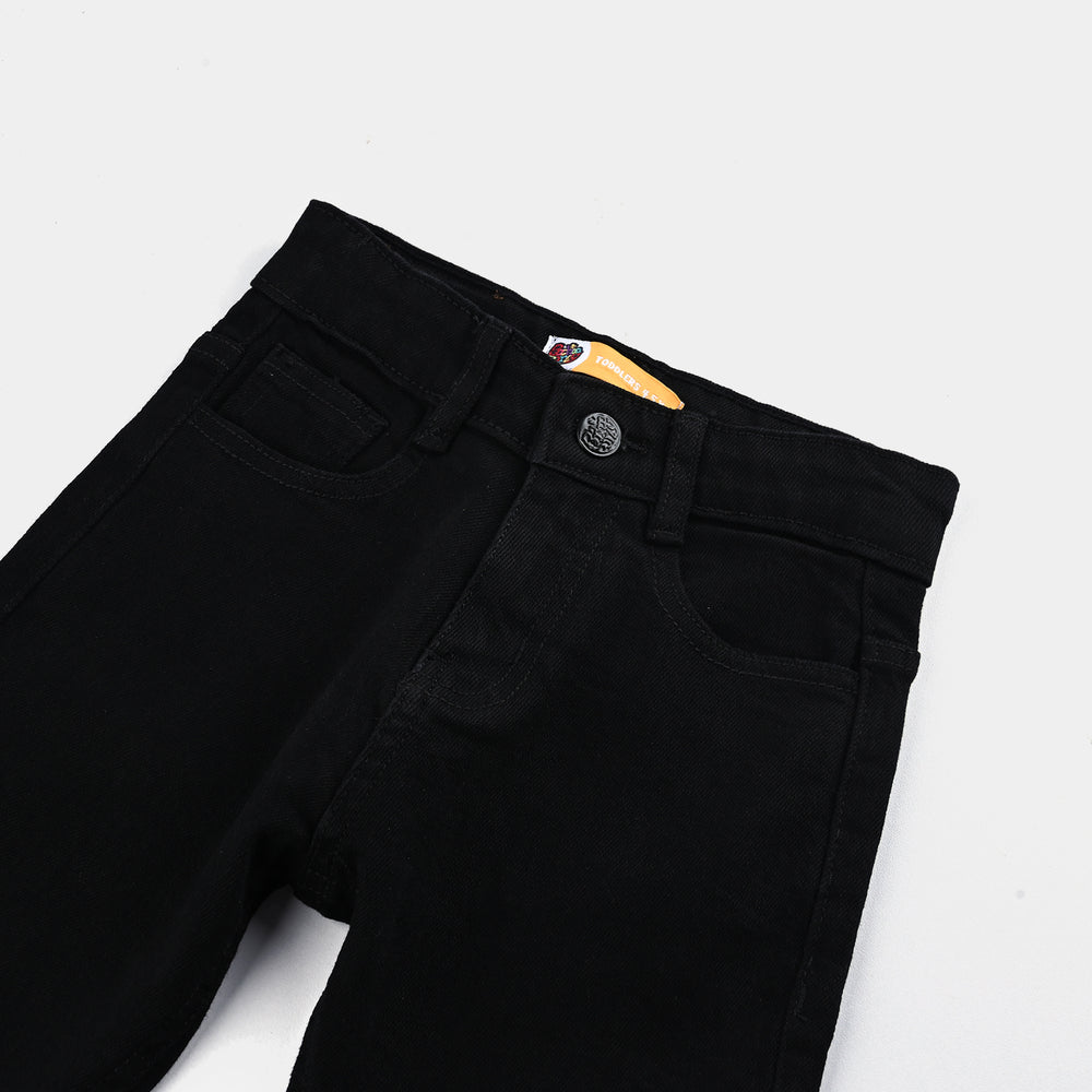Boys Denim Stretch Basic Pant - BLACK