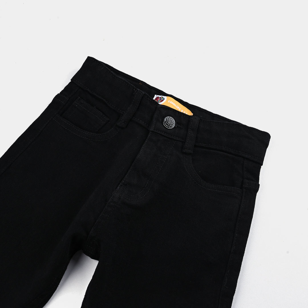 Boys Denim Stretch Basic Pant - BLACK
