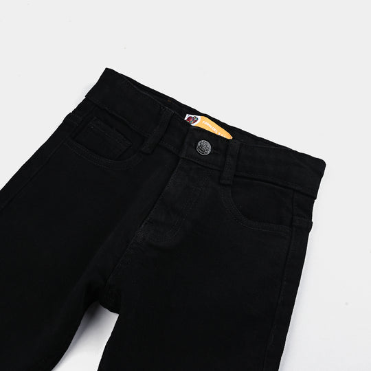 Boys Denim Stretch Basic Pant - BLACK