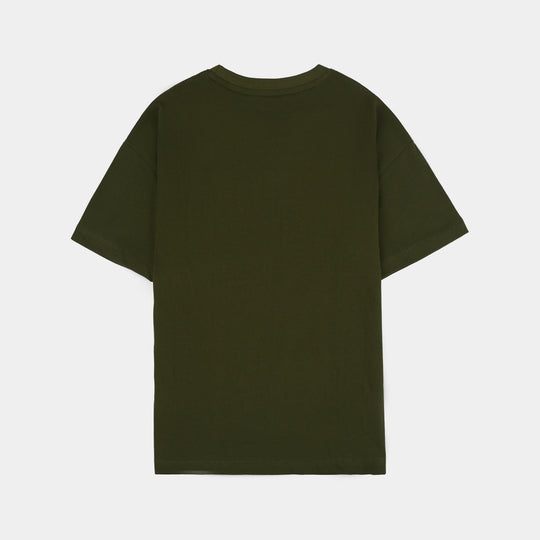 Boys Jersey/Terry T-Shirt (Champs) - Rifle Green