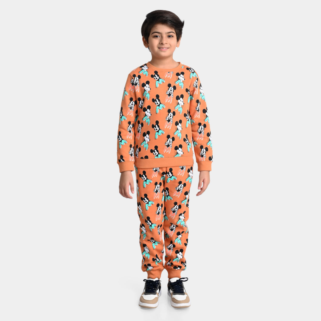 Boys Fleece 2 Piece Suit Micks-P.Caramel