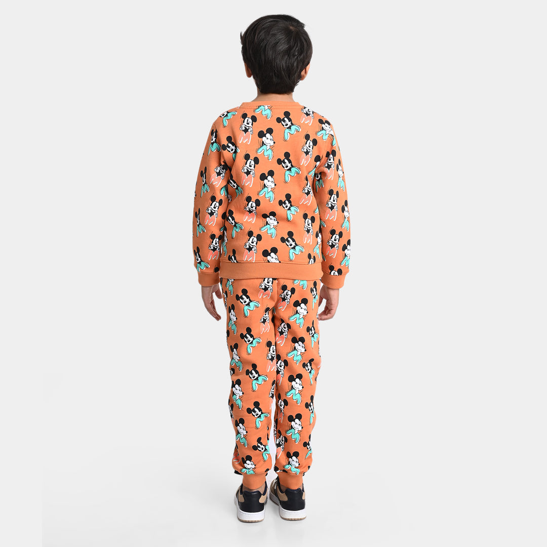 Boys Fleece 2 Piece Suit Micks-P.Caramel