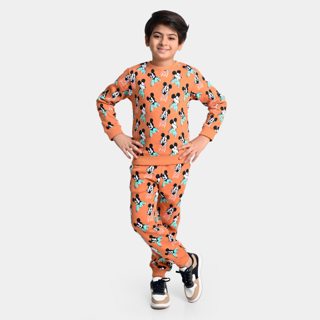 Boys Fleece 2 Piece Suit Micks-P.Caramel