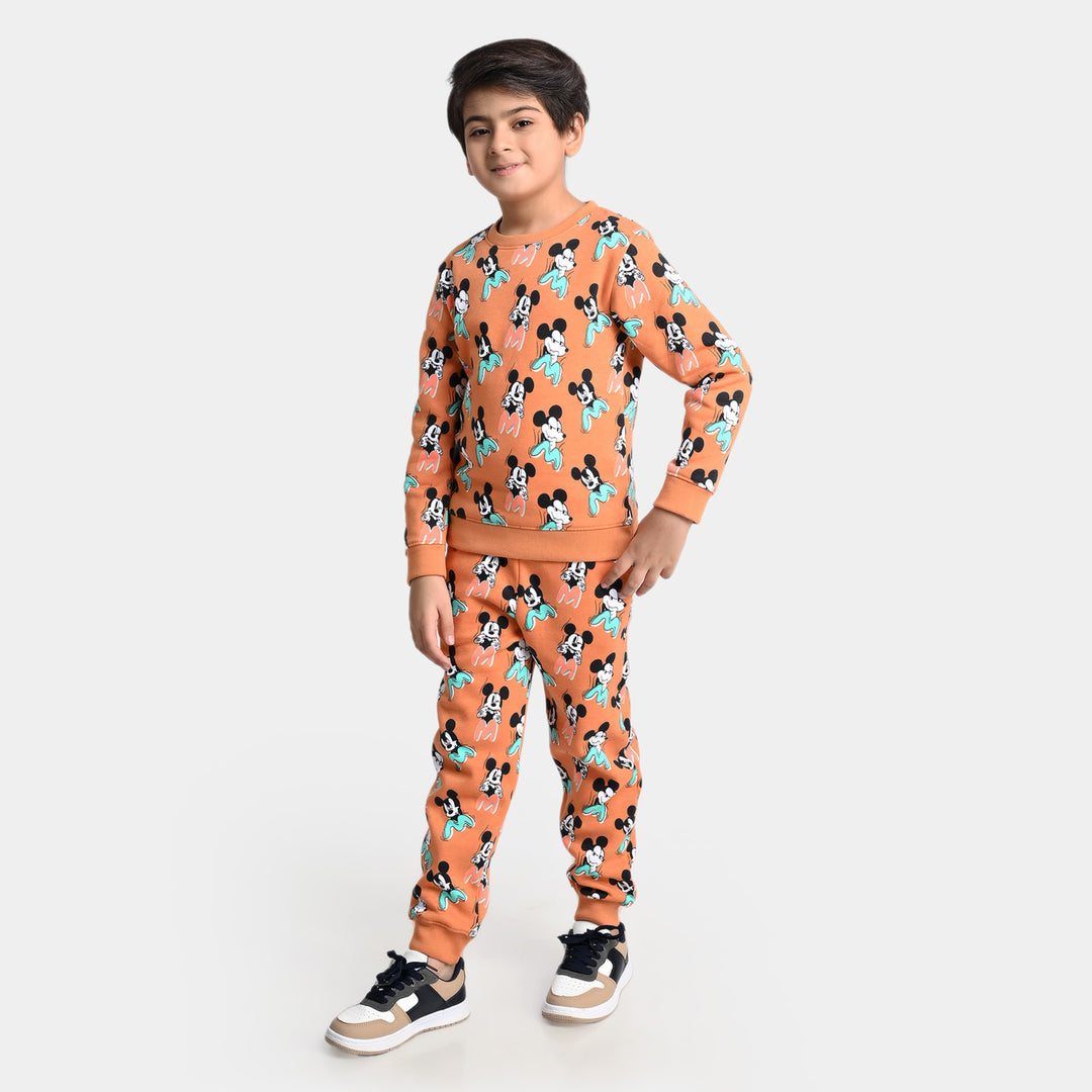 Boys Fleece 2 Piece Suit Micks-P.Caramel