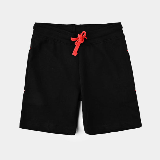 Boys Jersey/Terry Short Basic-Jet Black