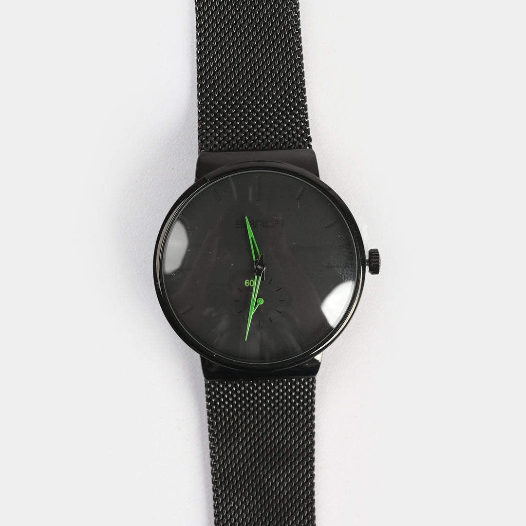 Black Analog Premium Wrist Watch