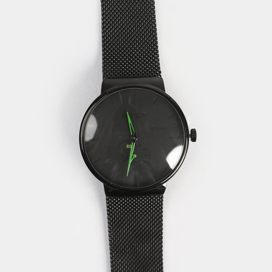 Black Analog Premium Wrist Watch