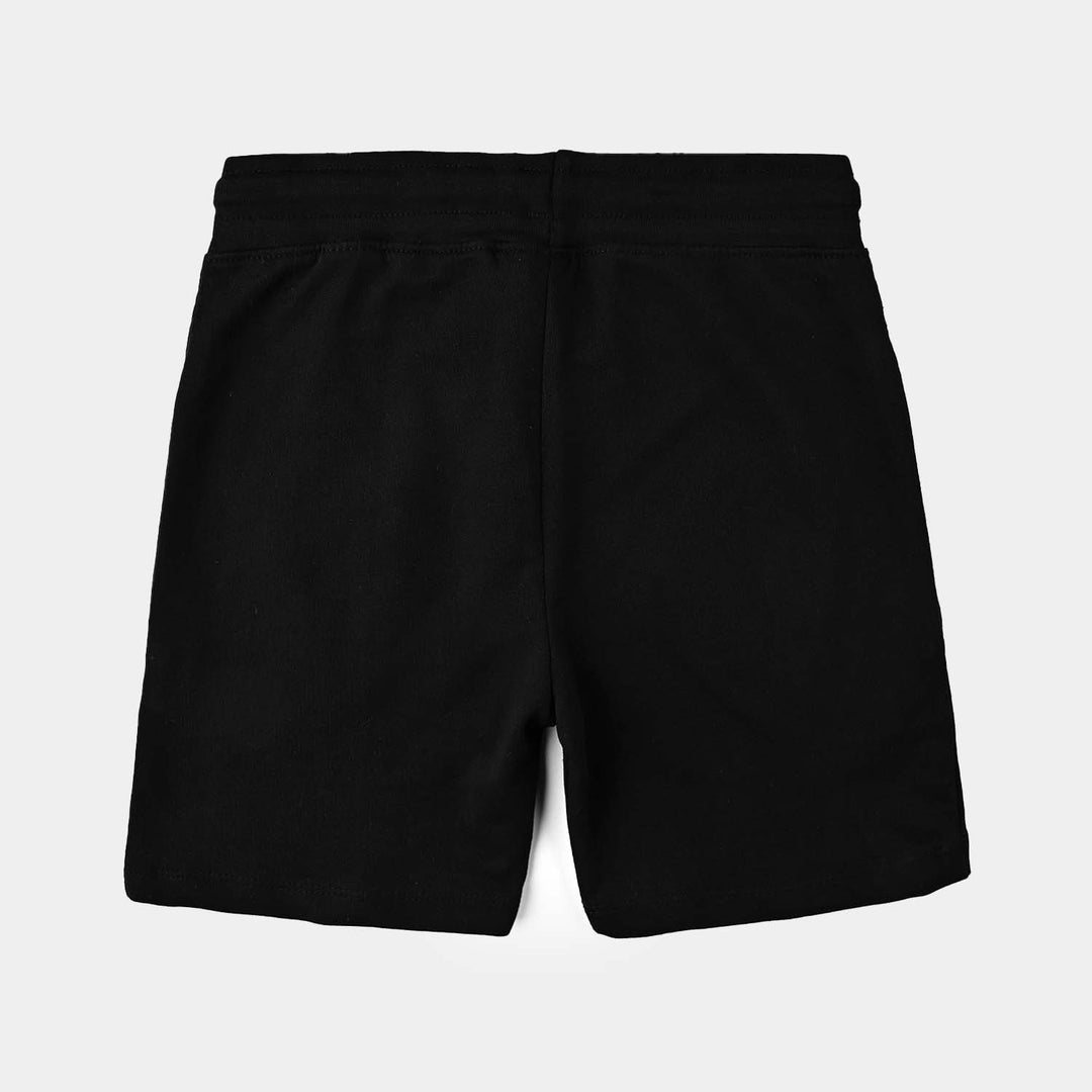 Boys Jersey/Terry Short Basic-Jet Black