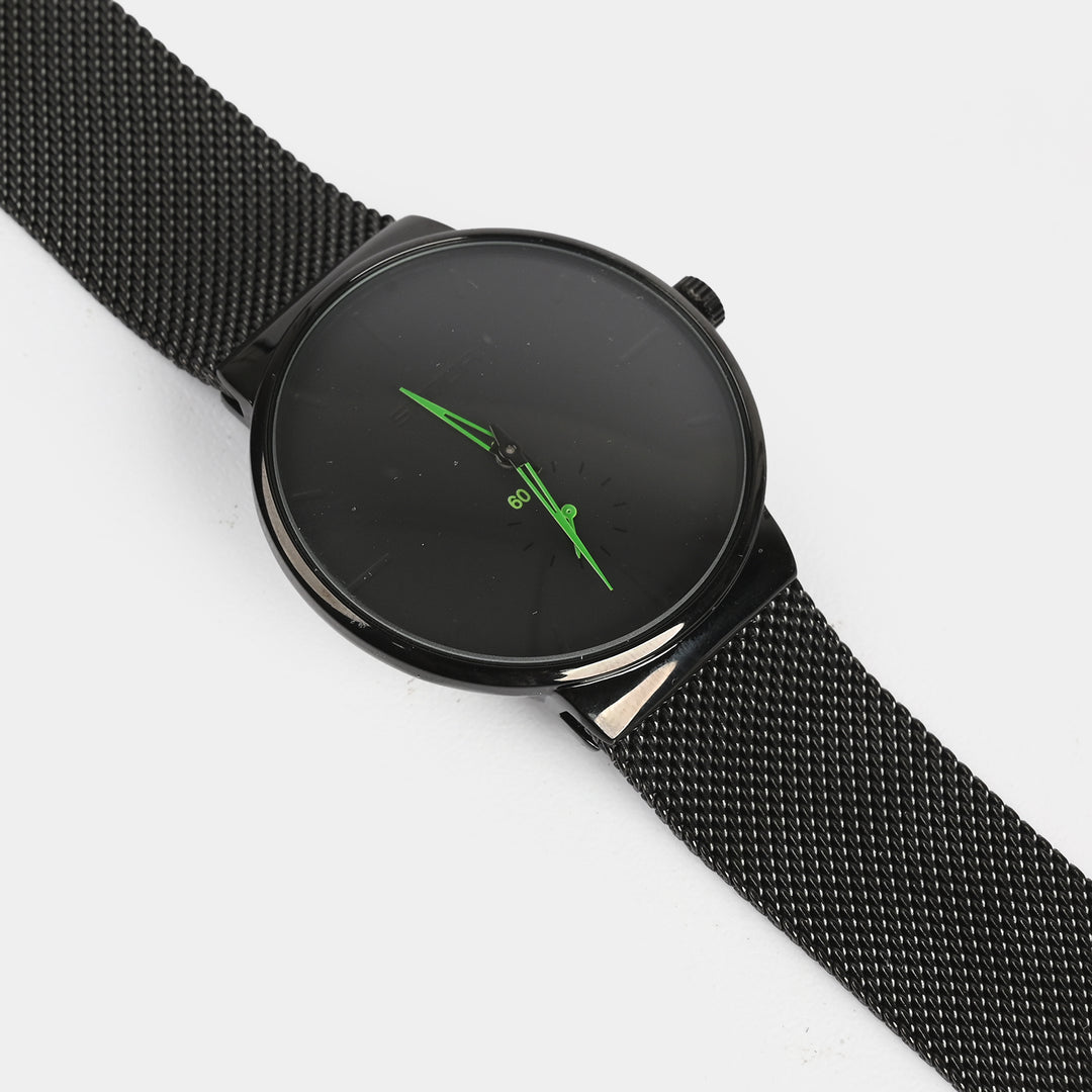Black Analog Premium Wrist Watch