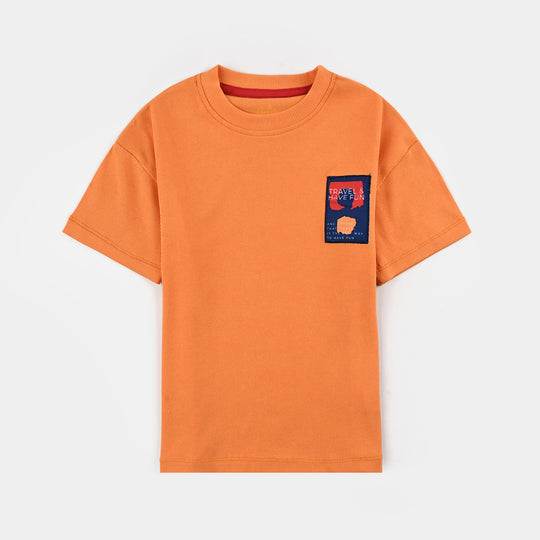 Boys Rib T-Shirt HS Travel & Have Fun - B.Marigold