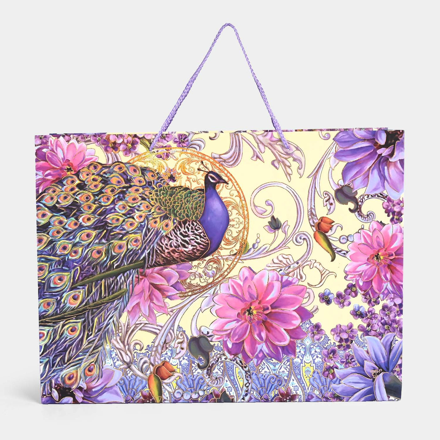 Gift Bag Peacock & Flower