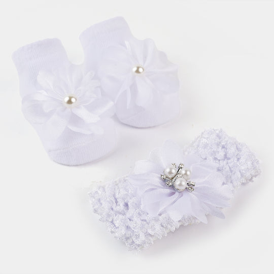 Baby Shoes With Head Band 0-6M