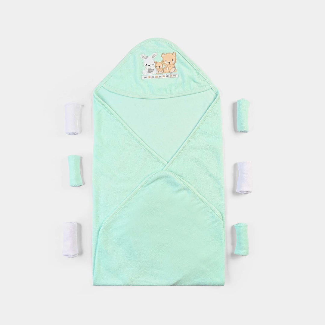 BP Hooded Bath Towel 7Pcs | Sea Green