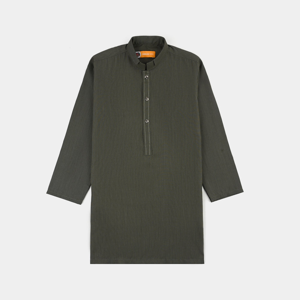 Boys Poly Viscose 2Piece Suit (Dusty Olive)