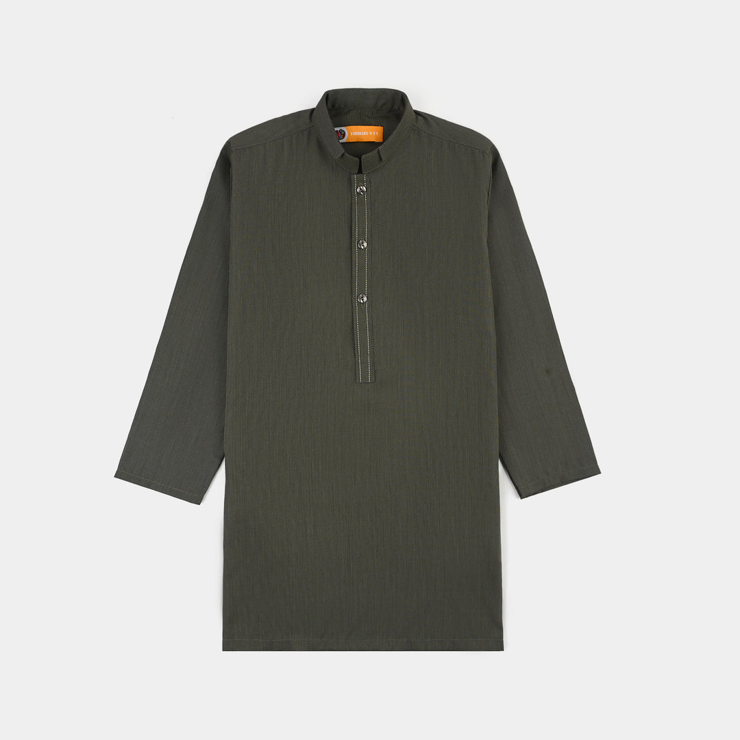 Boys Poly Viscose 2Piece Suit (Dusty Olive)