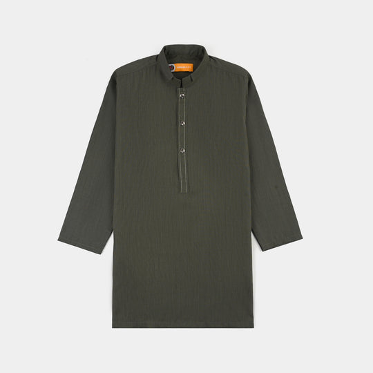Boys Poly Viscose 2Piece Suit (Dusty Olive)