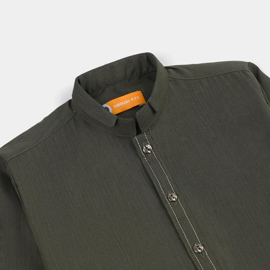Boys Poly Viscose 2Piece Suit (Dusty Olive)