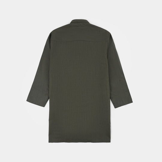 Boys Poly Viscose 2Piece Suit (Dusty Olive)