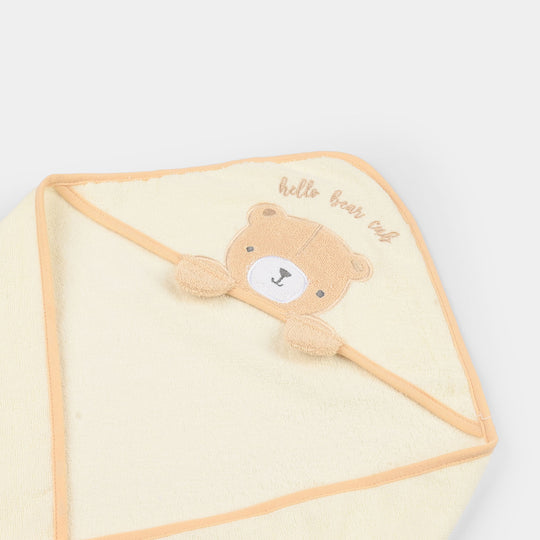 Hooded Baby Bath & Face Towel Woven Terry