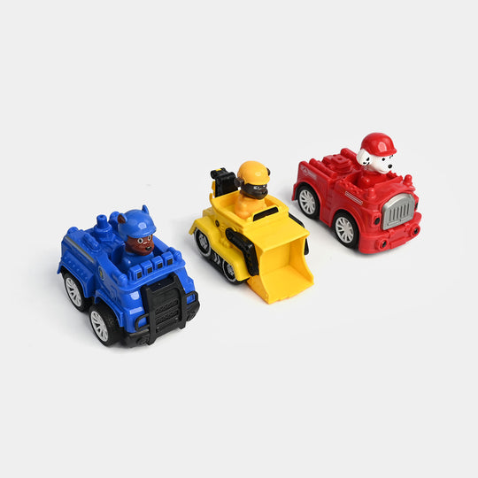 Dog Inertia Car Set – 3-Piece Push Car