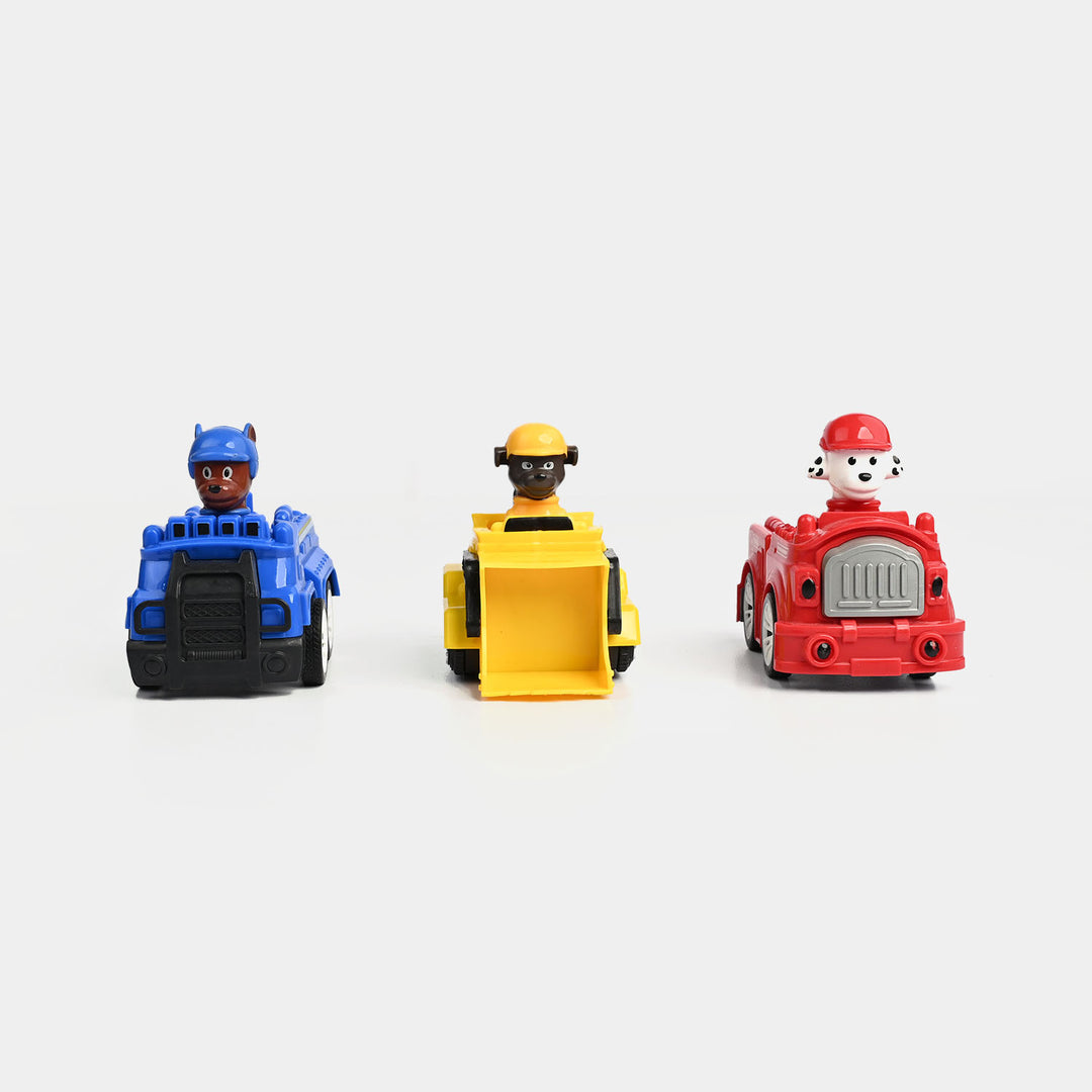 Dog Inertia Car Set – 3-Piece Push Car