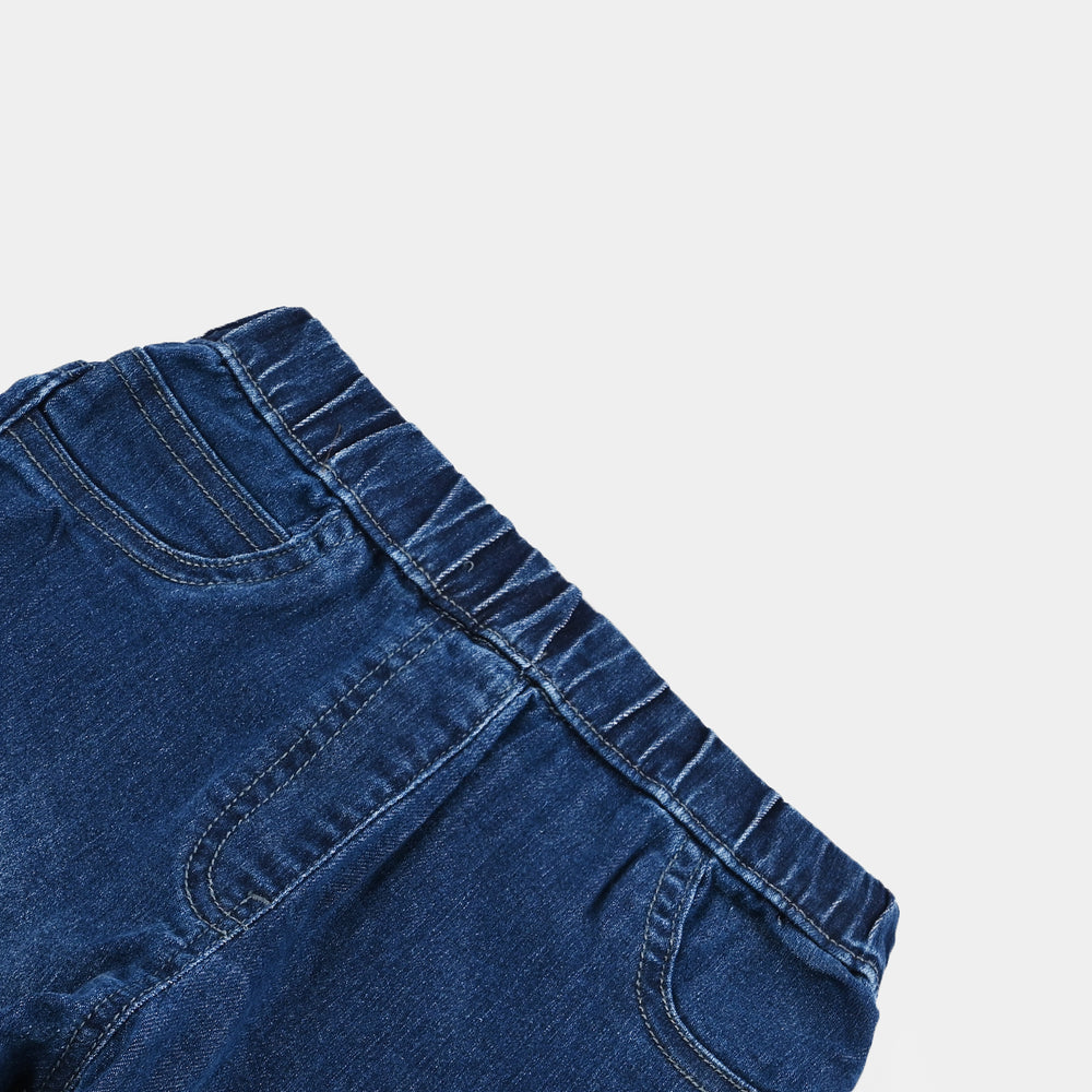 Girls Denim Stretch Jeggings Basic - DARK BLUE