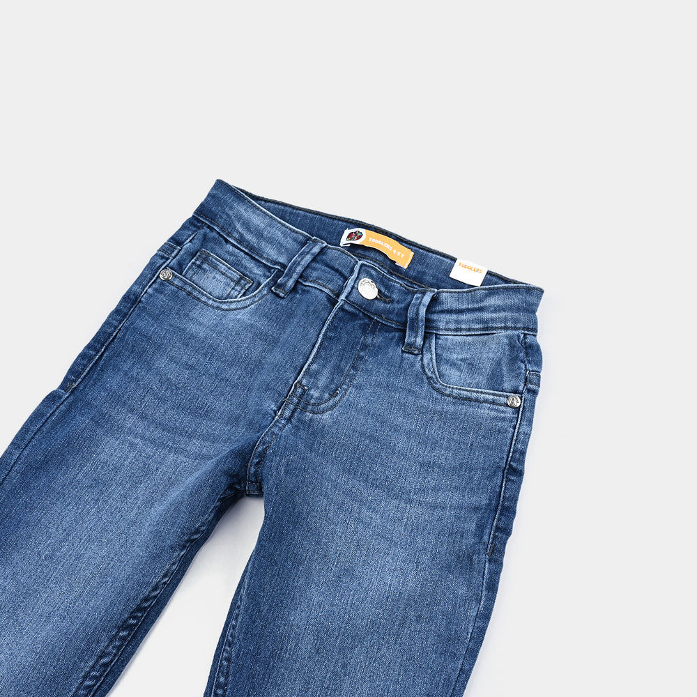 Boys Denim Stretch Pant Basic - Mid Blue