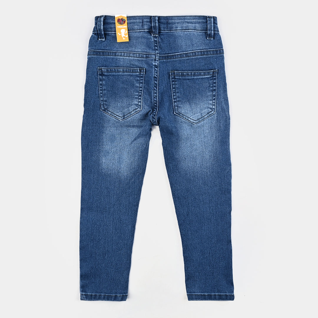 Boys Denim Stretch Pant Basic - Mid Blue