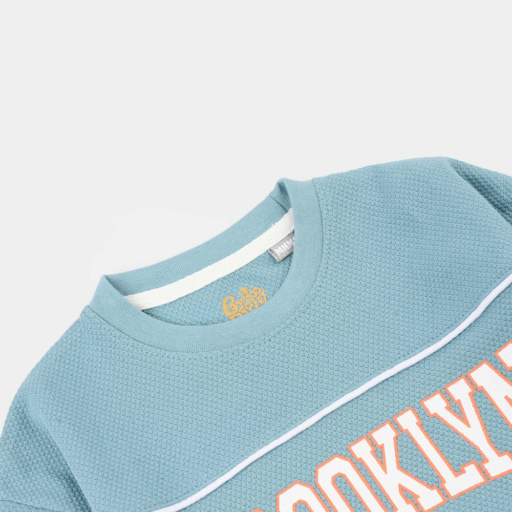 Boys Cotton PK T-Shirt H/S Brooklyn-Blue