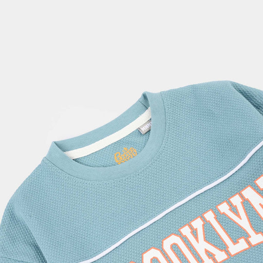 Boys Cotton PK T-Shirt H/S Brooklyn-Blue
