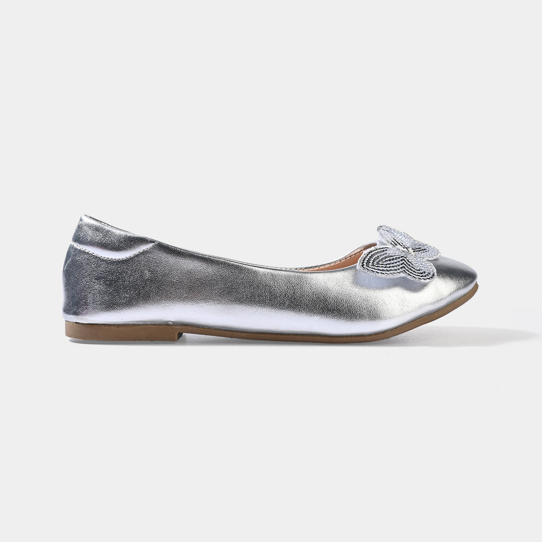 Girls Pumps 1349-SILVER