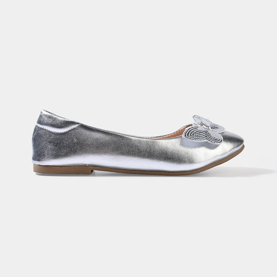 Girls Pumps 1349-SILVER