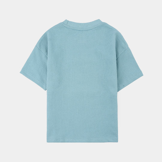 Boys Cotton PK T-Shirt H/S Brooklyn-Blue