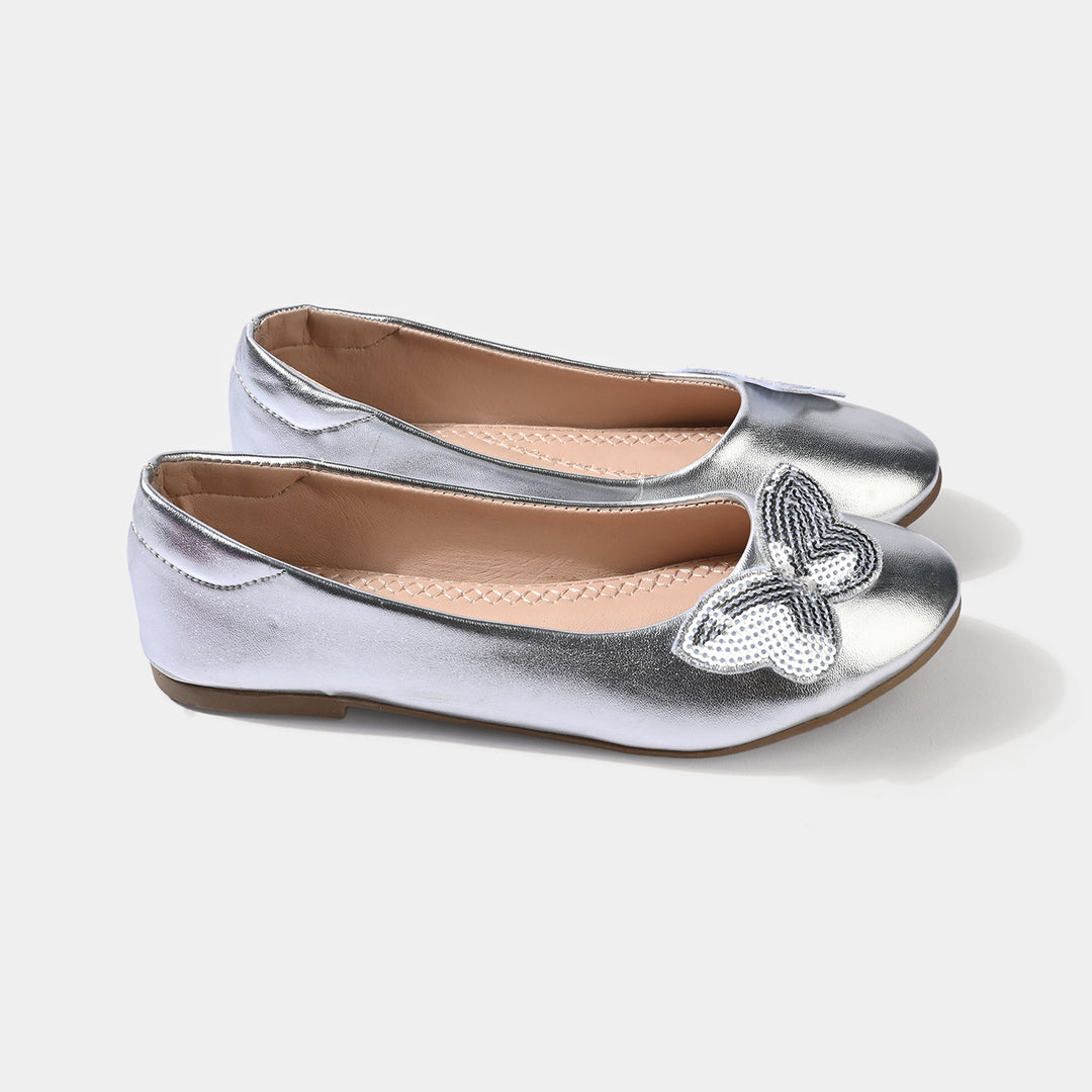 Girls Pumps 1349-SILVER