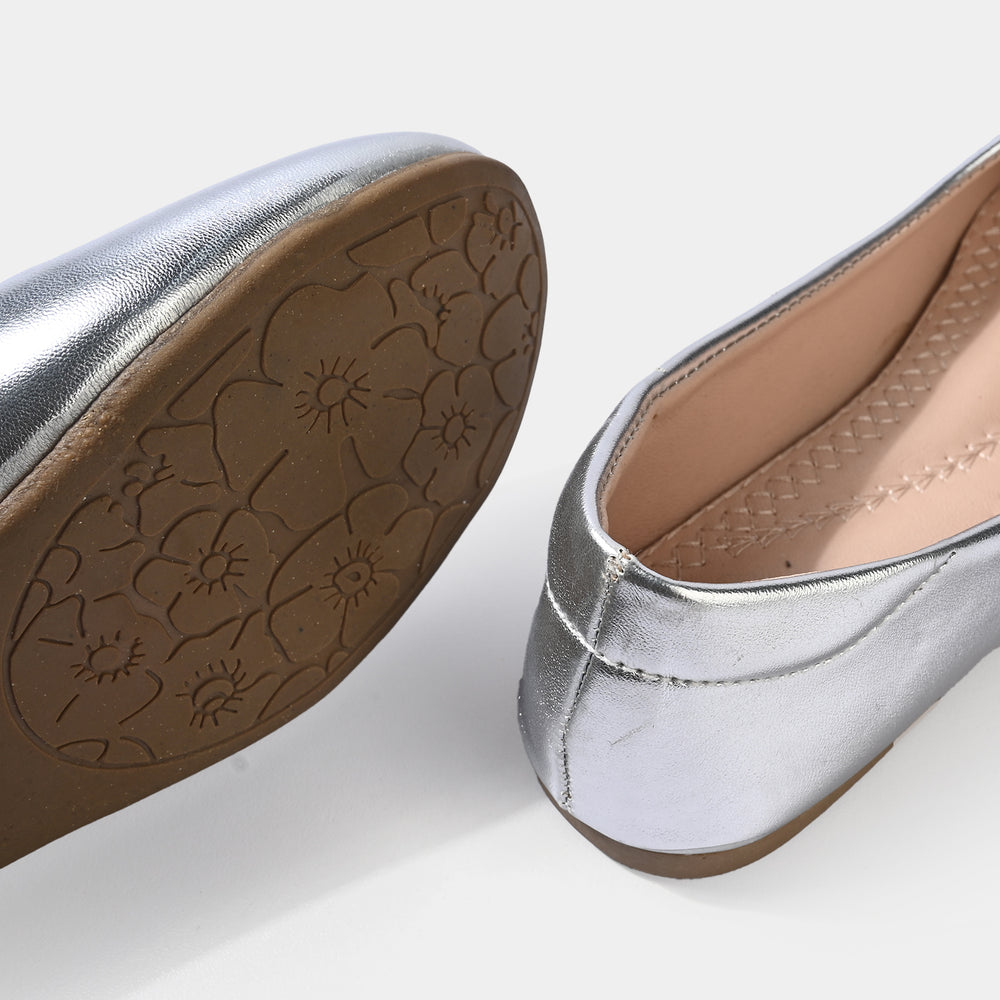 Girls Pumps 1349-SILVER