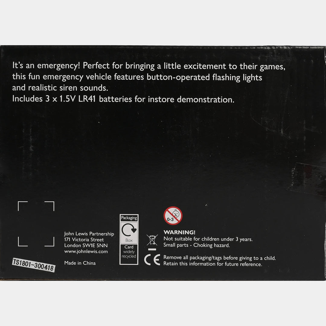 Emergency Vehicle Toy with Light & Sound
