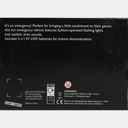 Emergency Vehicle Toy with Light & Sound