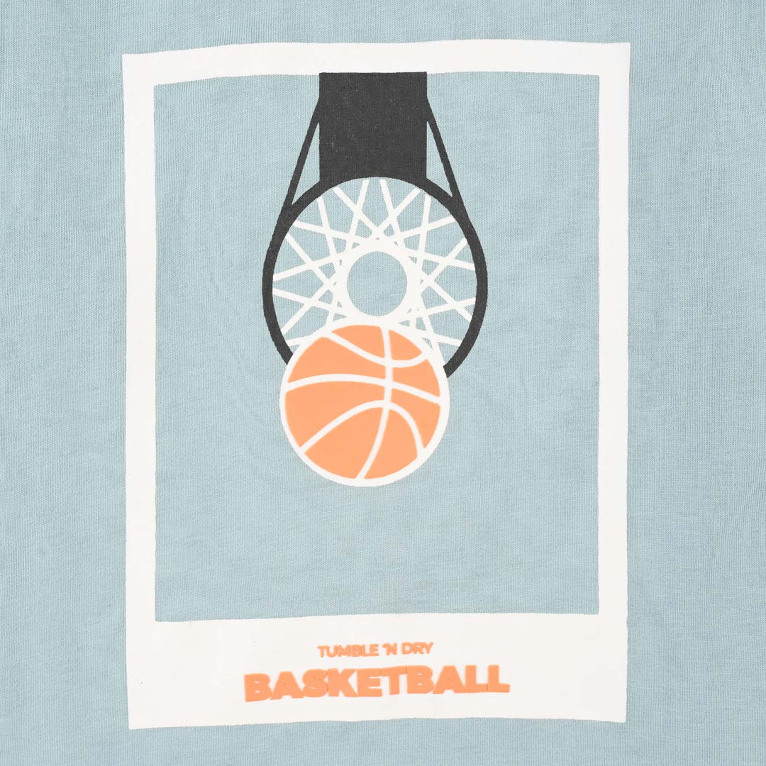 Boys Cotton Jersey T-Shirt Basketball - Blue