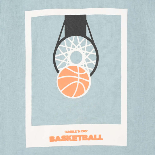 Boys Cotton Jersey T-Shirt Basketball - Blue