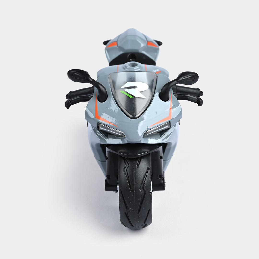 Pull Back Motorcycle With Light & Sound For Kids