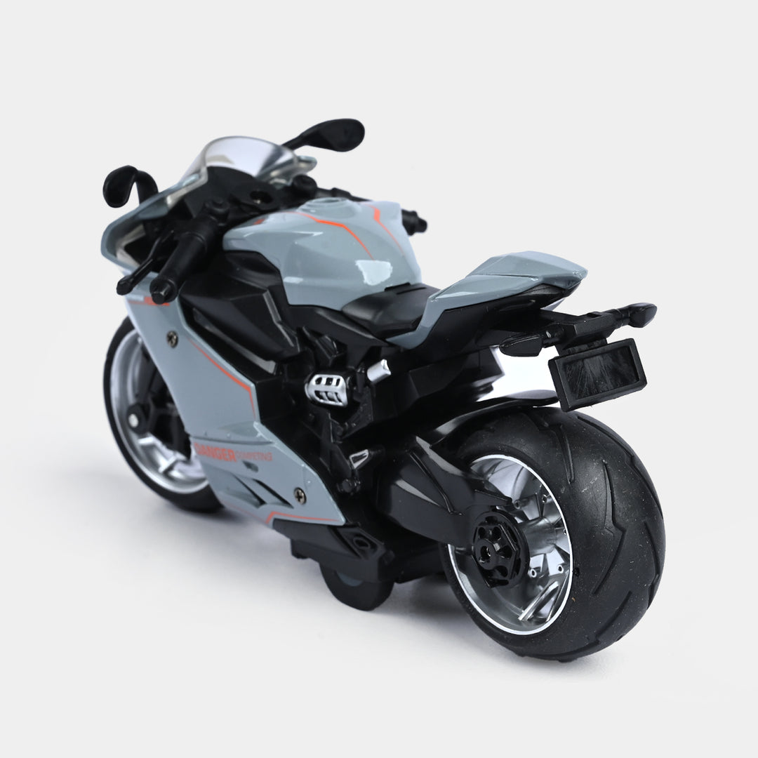 Pull Back Motorcycle With Light & Sound For Kids