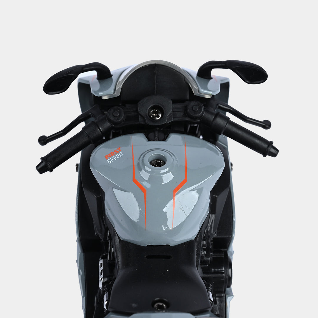 Pull Back Motorcycle With Light & Sound For Kids