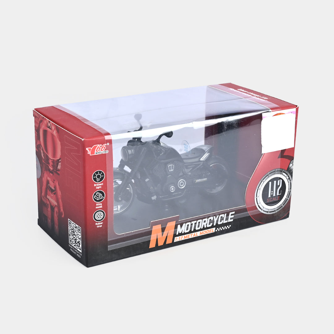 Pull Back Motorcycle With Light & Sound For Kids