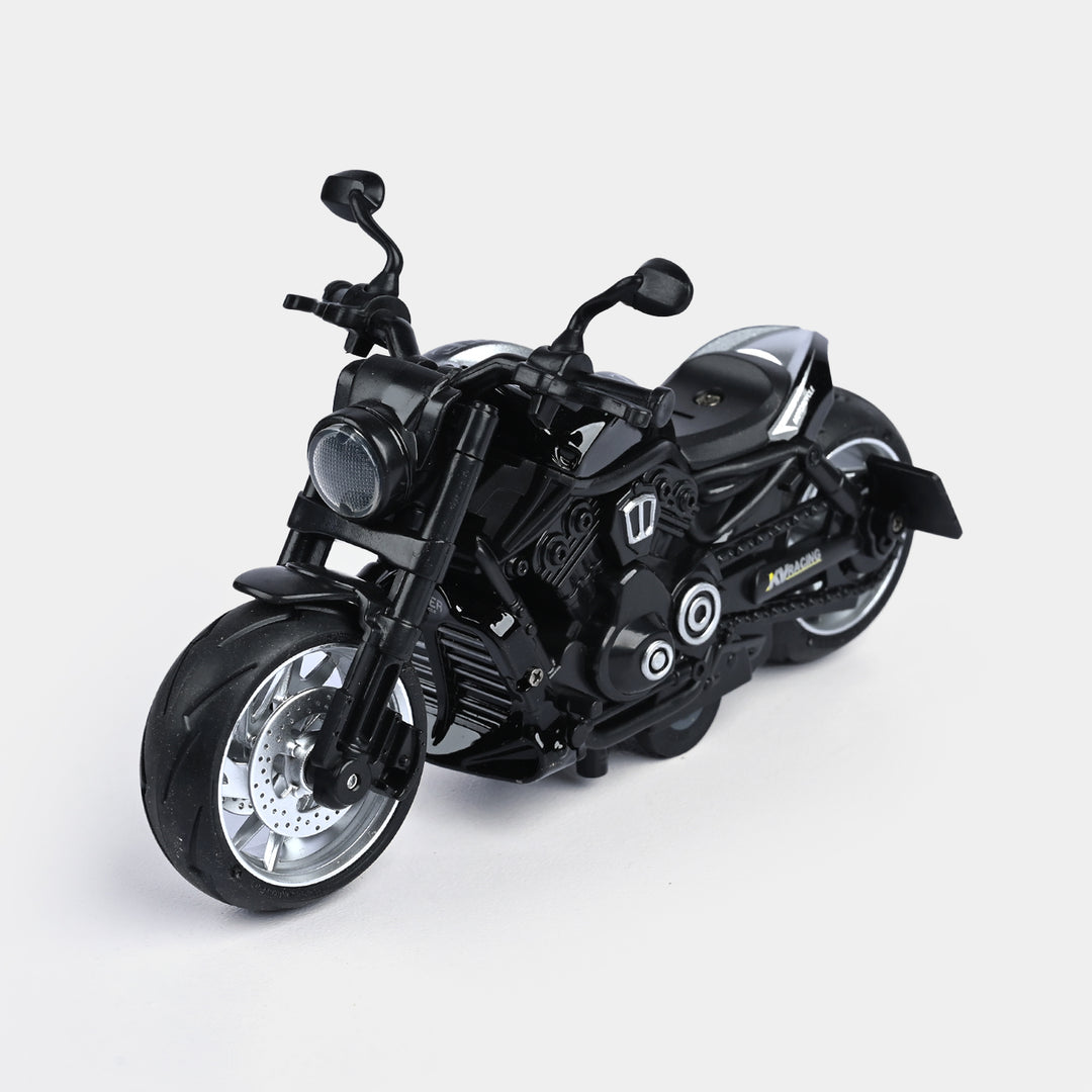 Pull Back Motorcycle With Light & Sound For Kids