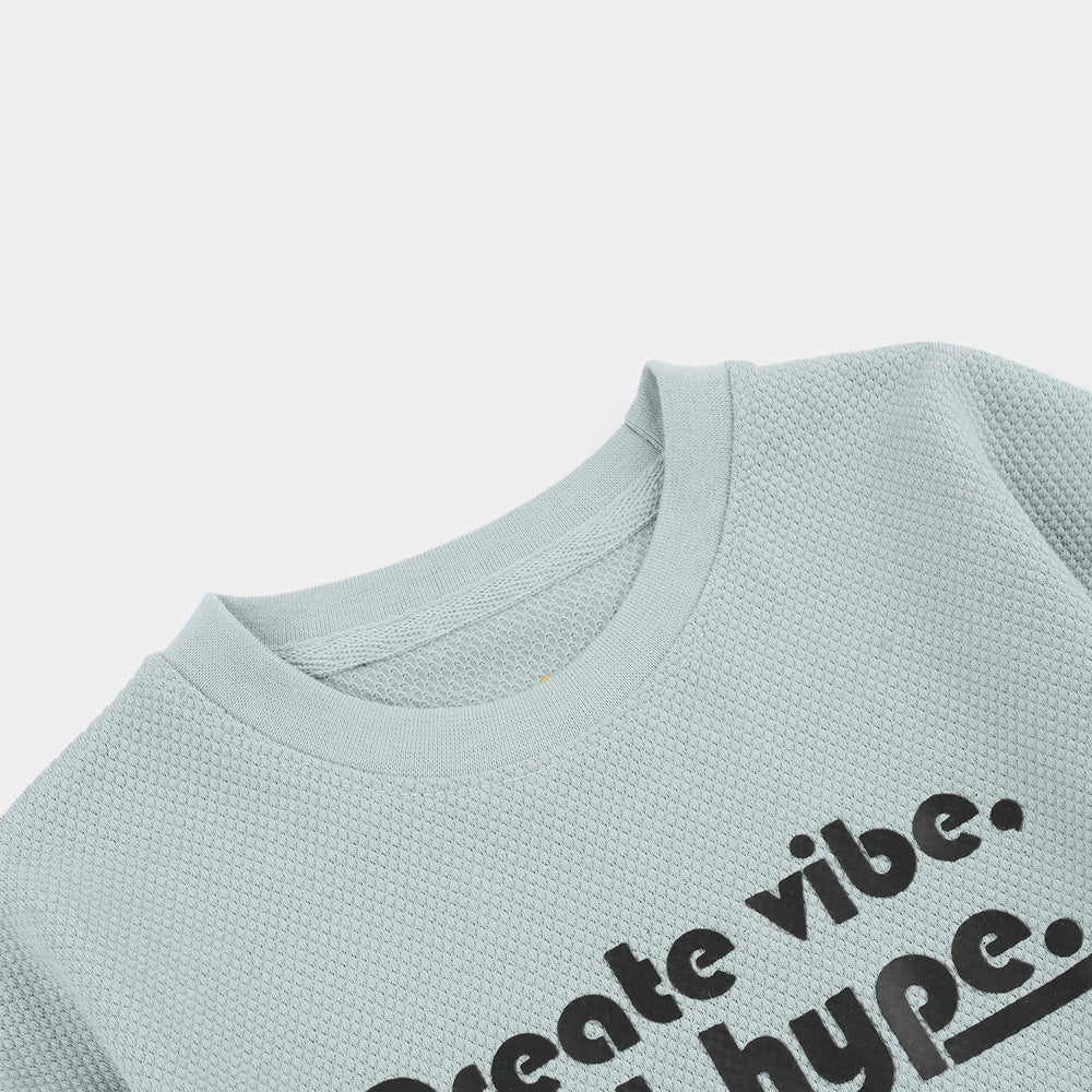 Boys Cotton PK T-Shirt Create Vibe- Blue
